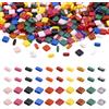 PH PandaHall PandaHall - 400 perline a 2 fori, rettangolari, piatte, quadrate, in acrilico, per bracciali, collane, orecchini, creazione di gioielli