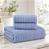 B O S A L O N I Set BOSALONI HOME Asciugamani Bagno 3 Pz - Composto da 1x Asciugamano Viso 70x140 cm + 2x Asciugamano Bidet 35x75 cm - Velluto di Corallo, Morbido e Ultra Assorbente, Doccia, Viso, ospiti - (Azzurro)