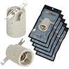 ISOLATECH 5pcs E14 portalampada in ceramica con staffa di montaggio LED lampadine a risparmio energetico (max. 250V/4A) lampadine Casa Cucina Bagno Zoccolo Montaggio Staffa resistente al calore
