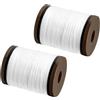 PH PandaHall 180m Corda in Poliestere Cerata 0.5mm Cordino Cerato Bianco per Braccialetti Cordino Rotondo per Creazione di Gioielli Bracciali Artigianato Fai Da Te