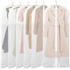 COEWUR 6 PCS Copriabiti Antipolvere Trasparenti in PEVA Custodia Porta Abiti 60 × 140 cm Copriabiti Impermeabile Copertura Vestiti da Armadio e Viaggio per Smoking Tute Cappotti Vestiti(Bianco)