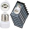 ISOLATECH 6pcs adattatore E27 per lampada GU10 convertitore LED per lampade a risparmio energetico (max. 250V/2A) lampadine bagno installazione cucina base ceramica resistente al calore
