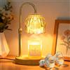 FlyQintess Lampada Scalda Candela, Lampada A Candela Elettrica con Timer e Dimmer, Altezza Regolabile Lampade Aroma con 2 Lampadine, Luce Elettrica per Candele in Cera, Regali di Compleanno Mamme Casa Deco