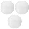 Amcbkyea 3 Lanterne di Carta Rotonde 20cm Bianche - Decorazione per Feste, Matrimoni, Compleanni - Sospensione Eco-Friendly- Idee Regalo DIY