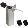 BGL Supporto per scopino in acciaio inox, per bagno e hotel, in nichel