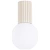 SOLLUX lighting Lampada da Soffitto - Lampadario in Alluminio e Vetro -1 Paralume - Lampadina LED - Beige Halo