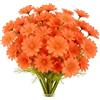 CENCERY Confezione da 10 Margherite Artificiali Arancioni, Bouquet di Fiori Finti per Decorazione Casa, Progetti Fai-da-te e Feste