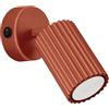 SOLLUX lighting Lampada Da Parete Applique Da Parete In Alluminio 1 Paralume Con Interruttore 8 x 16 x 16 cm Karbon Ocra Rossa