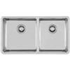 Foster 2206 850 Lavello da Incasso 2 Vasche 820 x 450 mm sottotop Serie KE R15 Acciaio Inox 2206850