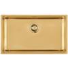 Foster 2157 859 Lavello da Incasso 1 Vasca Monovasca 750 x 440 mm sottotop Serie KE R15 Acciaio Inox PVD Gold 2157859