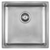 Foster 2156 880 Lavello da Incasso 1 Vasca Monovasca 440 x 440 mm sottotop Serie KE R15 Acciaio Inox Vintage 2156880