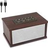 BIGMONAT Bluetooth Speaker & Wooden Sleep Player, Macchina ricaricabile Bluetooth White Noise con Volume Control & Timer, Adatto per viaggiare, Relax Mood, Migliorare Insonnia-Bianco