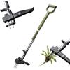 JonesHouseDeco Estrattore telescopico per erbacce, lunghezza: 99 - 119 cm, in acciaio inox, con manico lungo con 4 artigli e pedana per piante spinose, strumento per rimuovere erbe, risparmio di