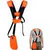 vsshe Cinghia Decespugliatore, Cinghia di Imbracatura Trimmer con Doppia Spalla, Doppia Tracolla per Tagliaerba Professionale, in Nylon, Regolabile, per decespugliatori,tagliabordi,Arancione.