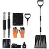 COVVY Kit con pala da neve 3 in 1, pala per la neve retrattile con raschietto per il ghiaccio e spazzola per la neve per ghiaccio, neve, ghiaino per il vialetto dell'auto. Con sacchetto di stoccaggio