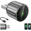 Electri-HQ Adattatore 2 In 1 Wireless Carplay E Android Auto,Converte Da Cablato A Wireless, Connessione Automatica, Plug & Play per auto con CarPlay cablato,Supporta iOS 10+ e Android 11+ (Grigio)