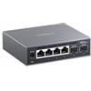 Xikestor Switch Web gestito da 2,5 G, 4 porte RJ45 + 2 porte SFP+ a fibra ottica, switch multi-Gig per NAS con fibra di vetro, alluminio Cooling, Cat5e/6