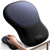 meatanty Tappetino per mouse ergonomico con supporto per il polso, in morbido gel e memory foam, per alleviare il dolore, antiscivolo, delicato sulla pelle, estetico, nero, per ufficio, laptop, gioco