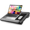 Duronic DML433 Supporto Laptop con imbottitura | Piattaforma Tablet con cuscino e maniglia integrata | Scrivania portatile | Vassoio ergonomico per letto, divano e auto