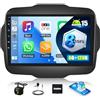 GOHHDL per Jeep Renegade, Android 15, 6G+128G 8-Core GOHHDL Autoradio per Jeep Renegade 2016-2020 con Carplay Android Auto, Touch Radio da 9 Pollici 2Din con GPS WiFi Bluetooth FM/RDS SWC Retrocamera&MIC