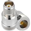 Vecys 2 Pezzi Adattatore Coassiale RF N Femmina a TNC Femmina 50 Ohm Connettore N a TNC Adattatore Coassiale RF per Antenna Radio Cavo di Prolunga