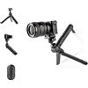 PGYTECH MANTISPOD 2.0 Mini Treppiede con Telecomando, Supporto Fotocamera Versatile 6-in-1 con Sistema di Sgancio Rapido e Attacco Cold Shoe, Portatile da Tavolo per Sony/Canon Compatta, Mirrorless