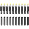 PATIKIL 4.8x1.7mm CC Maschio Terminali Alimentazione Spina 10 Pacco Fai da Te CC Barile Connettore Sostituzione con Tubo Termorestringente Giallo