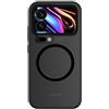 GIOPUEY Cover Magnetica per Xiaomi 17 PRO Max， Compatibile con MagSafe， PC+TPU Finitura Antiurto Protettiva Cellulare Custodia - Black