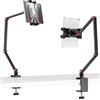 Jubor Supporto per Tablet da Tavolo, Supporto per iPad da Letto, Porta Tablet Girevole a 360° con Braccio Lungo Regolabile per iPad Pro Air Mini, Telefoni da 4.7-12.9
