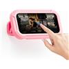 scev Supporto per Telefono da Doccia, Impermeabile 360° Rotazione, Portacellulare HD Touch Screen per Parete Bagno Anti-appannamentom, Custodia per Smartphone fino a 7 Porta Cellulare Doccia, Rosa scuro
