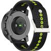 GIOPUEY Cinturini Compatibile con SUUNTO Run, Morbido TPU Cinturino [Design a Colori di Giunzione] - Black/Green