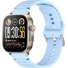 GIOPUEY Cinturini Compatibile con Realme Watch 5, Morbido Silicone Cinturino [Resistente all'Usura] [Traspirante] - Sky Blue