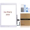 Hedywei Schermo Tattile di Ricambio per iPad 6 Gen A1893 A1954 (2018 9.7 inch) Touch Screen Digitizer con Kit utensile (Bianco)