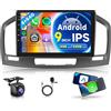 Rimoody 4G+64G Wireless Carplay Android Autoradio per Opel Insignia 2008-2013 Buick Regal 2009-2013 9 Pollici Autoradio Android Auto GPS Navi WiFi Mirror Link Bluetooth FM/RDS/32 EQ/SWC Telecamera Posteriore