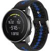 GIOPUEY Cinturini Compatibile con SUUNTO Run, Morbido TPU Cinturino [Design a Colori di Giunzione] - Black/Blue