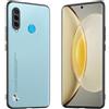 Longstong Custodia Adatta per HUAWEI P30 Lite (6.15), Cover in pelle metallica serie CODE - Azzurro
