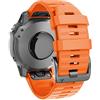 ANBEST Cinturino Compatibile con Garmin Fenix 6X PRO/7X, Braccialetto di Ricambio in Silicone Sportivo per 5X/Enduro/Enduro 2/Descent MK2, Arancia
