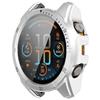 GIOPUEY Cover Compatibile con Fenix 8 47mm AMOLED, Pellicola Protettiva Vetro + Cornice in Plastica Rigida Custodia - Silver