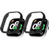 HeeYeal [2 Pezzi Durezza 9H Custodia Compatibile con Xiaomi Redmi Watch 4 | Duro PC Cover con Vetro Temperato Pellicola Protettiva Case, [Anti-Graffio] Case per Xiaomi Redmi Watch 4 - Nero + Nero