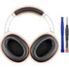 SOULWIT Cuscinetti Auricolari + Archetto, Ricambio Kit per Sony WH-1000XM2 (WH1000XM2) e MDR-1000X (MDR1000X) Cuffie, Padiglioni Cuffie e Fascia Superiore - Nero