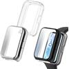 NEWZEROL 3 Pezzi Cover Compatibile per Huawei Band 11 | Piena Copertura Cover Protettiva AntiGraffio in TPU per Huawei Band 11 - Trasparente/Nero/Argento
