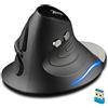 zelotes Mouse senza fili, 2,4 GHz, mouse verticale ergonomico con Nano-Ricettore, poggiapolsi amovibile, DPI regolabile, per PC da Scrivania, PC portatile
