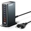 Rocoren Caricabatterie multiporta USB-C Rocoren da 720W, Stazione di Ricarica Rapida PD da 140W 8 Porte con 4 C e 2 Porte A Adattatore di Alimentazione USB GaN per Laptop MacBook iPad iPhone Samsung