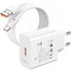 ASKUBSKU Caricatore 100W e Cavo USB C per Honor 400 Pro 5G 200Pro GT Pro X60 GT,Adattatore di Ricarica Rapida e Cavo 1Metro Spina Mobile da 100Watt per Honor Magic8Pro Magic7Pro Tablet
