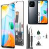 RongZy Schermo LCD Display per 6.71 Xiaomi Redmi 10c / Poco C40 220333QBI 220333QAG Touch Screen Assemblea Sostituzione Schermo di Vetro Digitalizzatore con Strumenti(Nero)