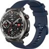 GIOPUEY 22mm Cinturini Compatibile con Blackview W50 Pro/W90 PRO, Morbido Silicone Cinturino [Resistente all'Usura] [Traspirante] - Dark Blue