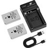 DSTE 2PCS EN-EL24 ENEL24 Batteria e Caricabatteria Compatibili per Nikon 1 J5