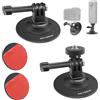 REYGEAK Supporto adesivo per action camera Insta360 X5, supporto adesivo flessibile per casco compatibile con GoPro 13/12/11/10/9, DJI Osmo 360/Action 5 Pro/4/3/Pocket3, accessori per action camera (2