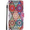Choeeu ChoosEU Cover per iPhone SE 2022 / SE 2020 / iPhone 7 / iPhone 8 Silicone in Pelle Custodia Portafoglio Supporto Stand Antiurto Protettiva Cover a Libro Modello Disegni Flip Case - Gatto stella