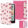 MoKo Custodia Magnetica Rimovibile per 7 E-reader 12a Gen 2024 e Colorsoft 2024/2025, Retro Ultra Chiaro Antigraffio Leggera Copertura Rigida Auto Sonno/Sveglia,NON per BOOX e Kobo, Fiocco Ciliegia